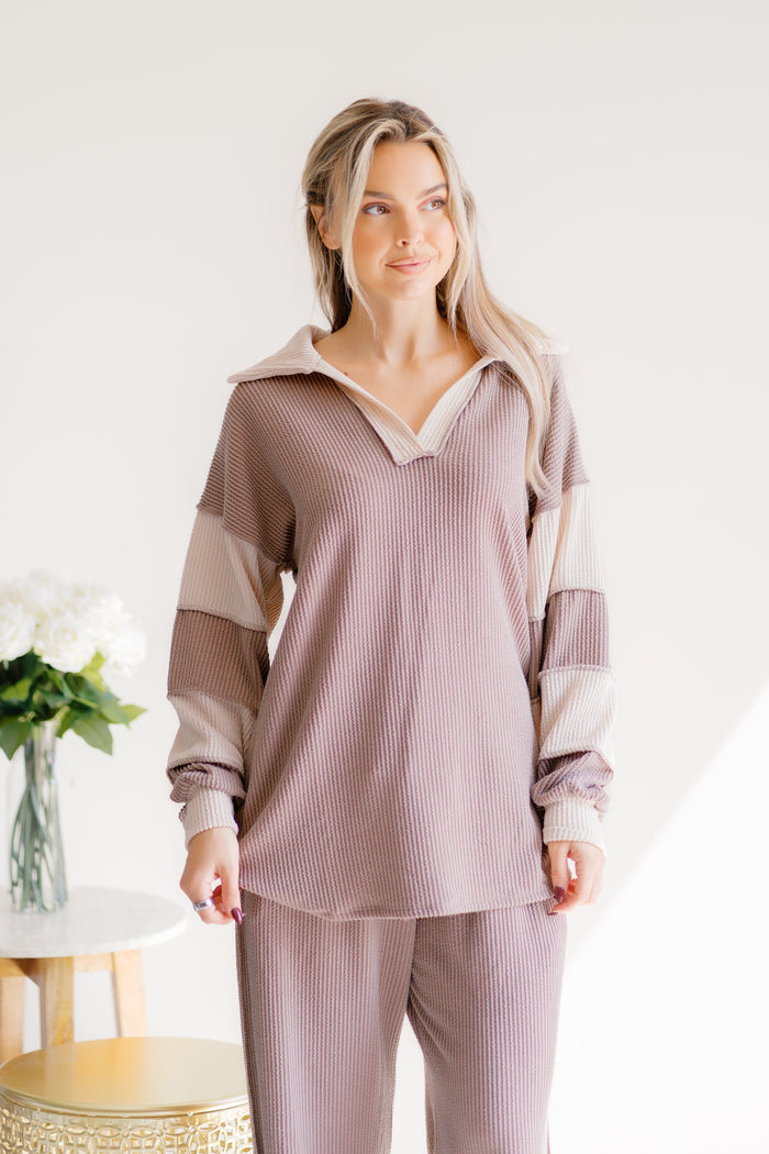 Woodland Cozy Ribbed Top