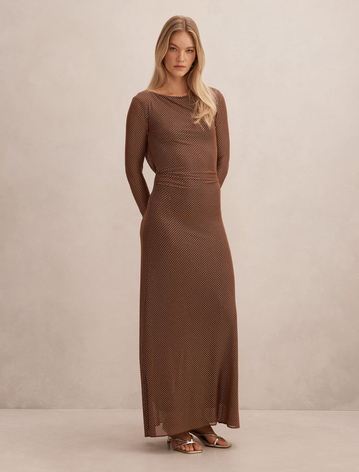 Wren Cowl Back Maxi Dress Forever New