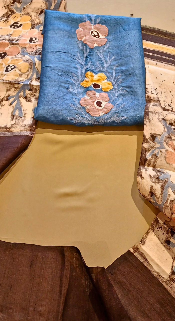 Zariya Gul Chanderi Silk Unstitched Suit