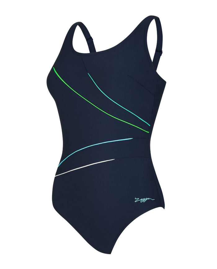Zoggs Atlantis Adjustable Macmaster Scoopback Swimsuit - Navy
