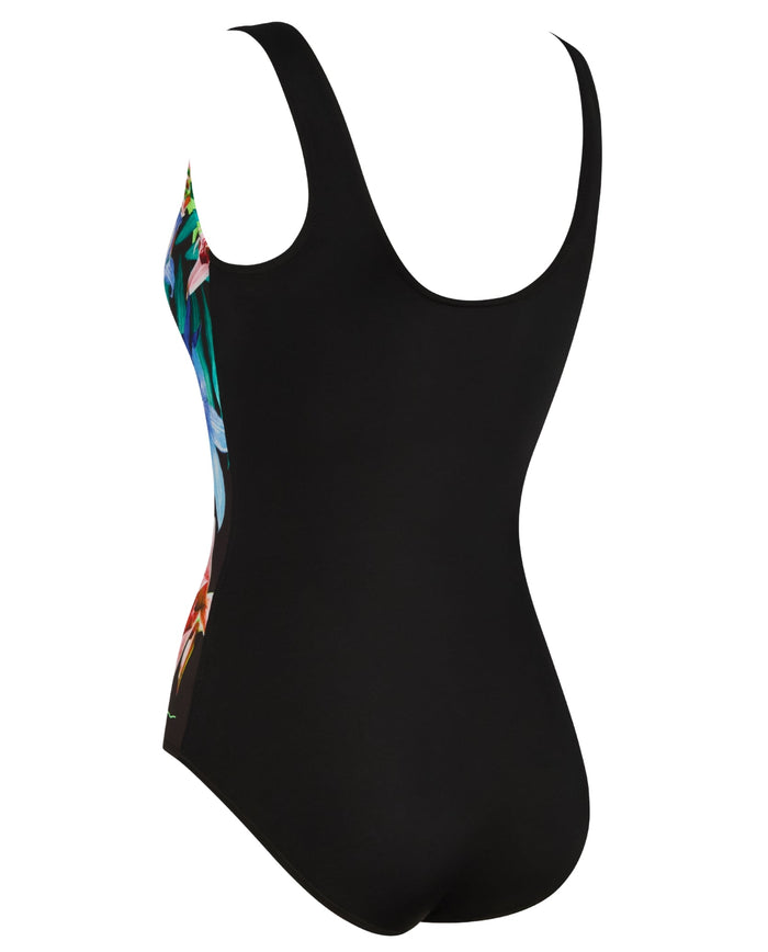Zoggs Bedarra Scoopback Swimsuit - Black/Multi