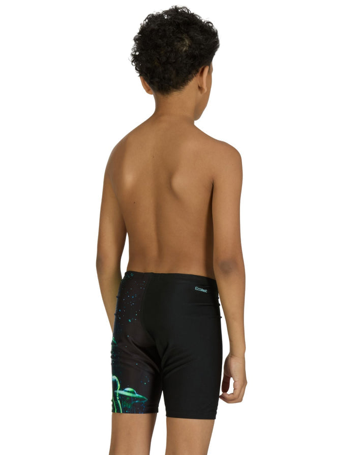 Zoggs Boys XFile Mid Swim Jammer - Black/Green