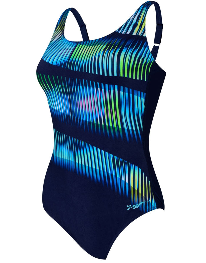 Zoggs Circus Adjustable Scoopback Swimsuit - Navy Blue