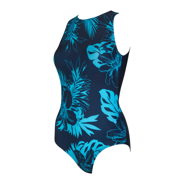 Zoggs Fiji Hi Front Swimsuit - Navy Blue