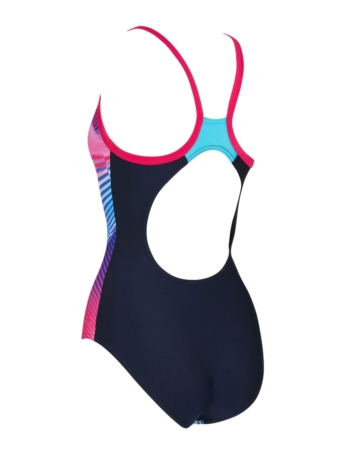 Zoggs Flashdrive Strikeback Swimsuit - Blue/Pink