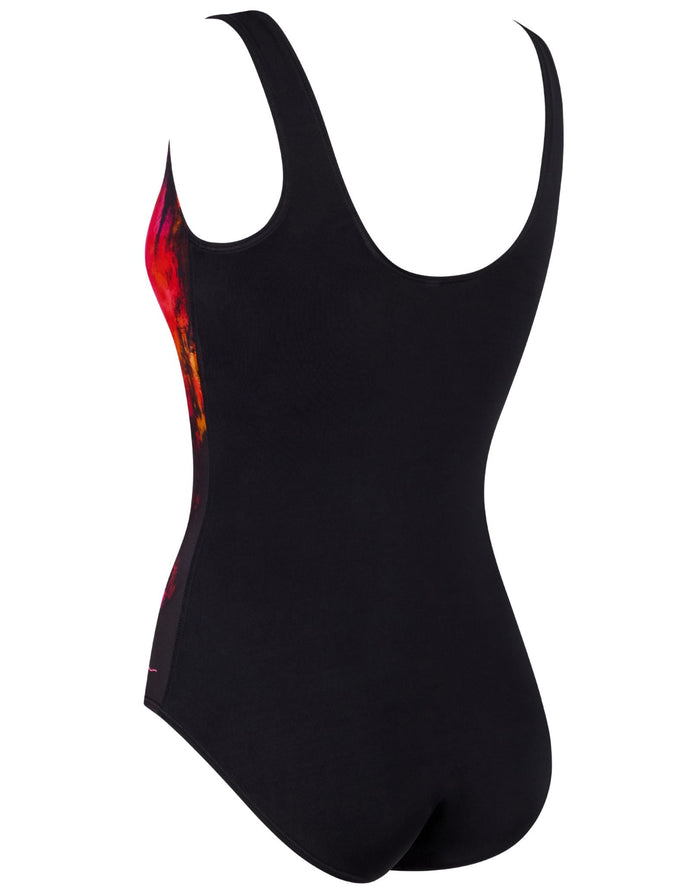 Zoggs Inferno Scoopback Swimsuit - Black/Pink