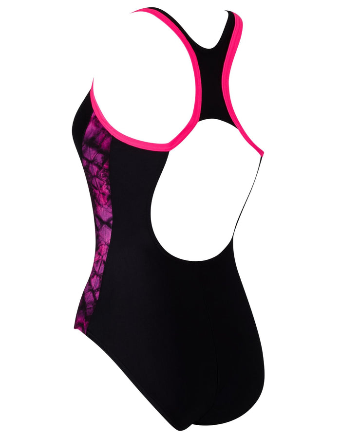 Zoggs Mettle Pink Atomback Swimsut - Black/Pink
