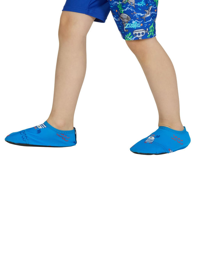Zoggs Nautical Blue Kids Anti-Slip Pool Socks - Blue