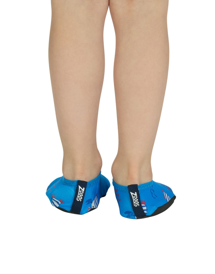 Zoggs Nautical Blue Kids Anti-Slip Pool Socks - Blue