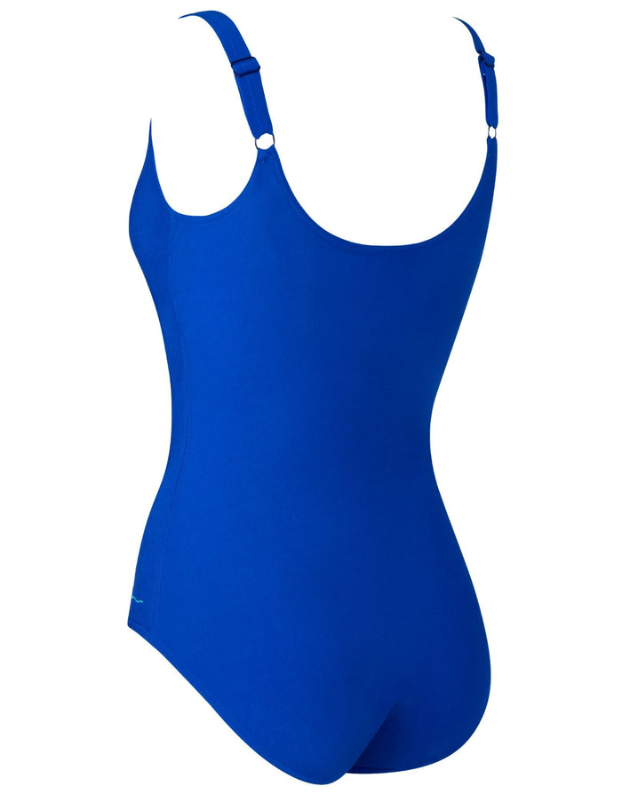 Zoggs Paradiso Adjustable Scoopback Swimsuit - Blue/Multi