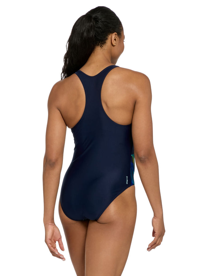 Zoggs Siroc Sonic Back Swimsuit - Navy/Blue - Womens Swimwear