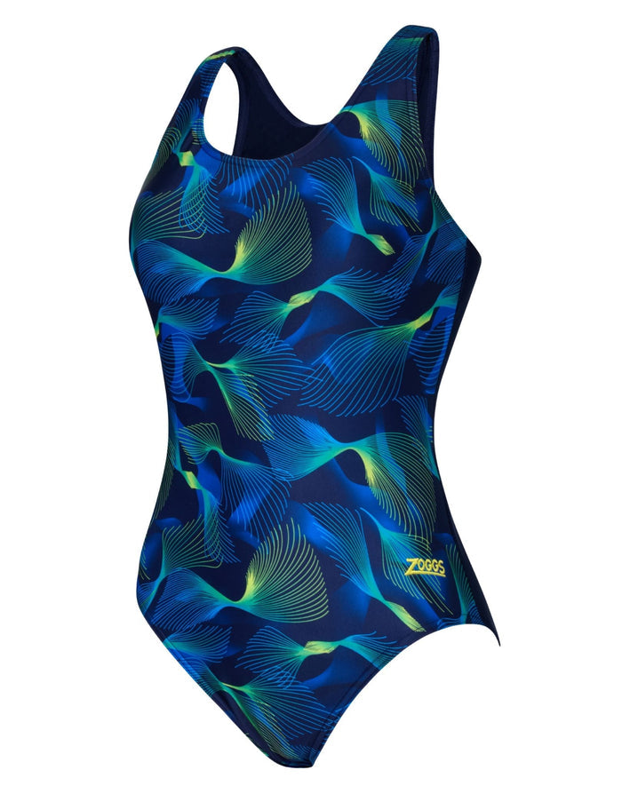 Zoggs Siroc Sonic Back Swimsuit - Navy/Blue - Womens Swimwear