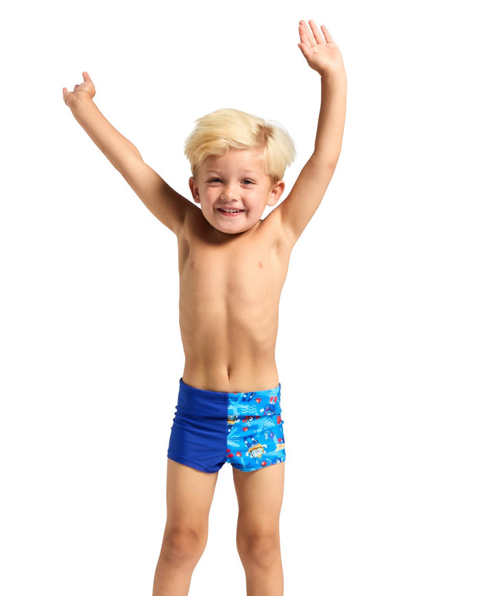 Zoggs Tots Boys Sea Alien Hip Racer - Blue