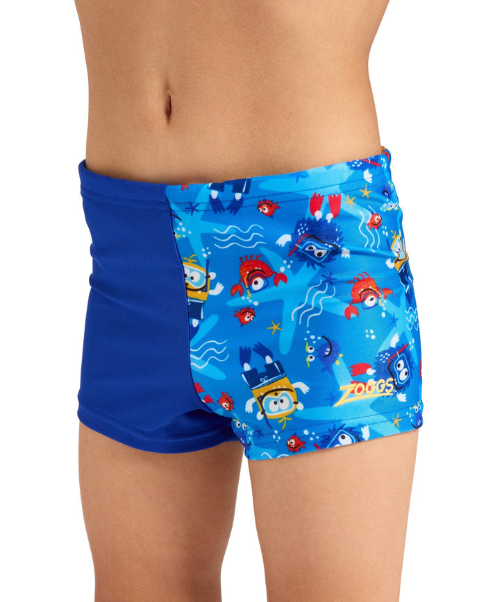 Zoggs Tots Boys Sea Alien Hip Racer - Blue