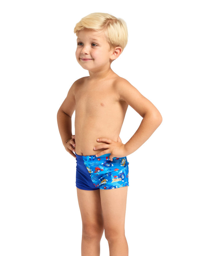 Zoggs Tots Boys Sea Alien Hip Racer - Blue