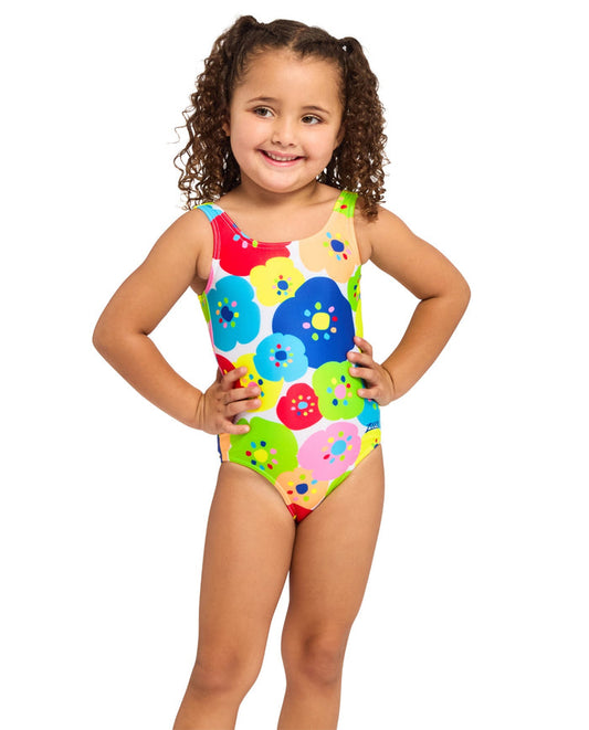 Zoggs Tots Girls Bloomie Scoopback Swimsuit - Multi