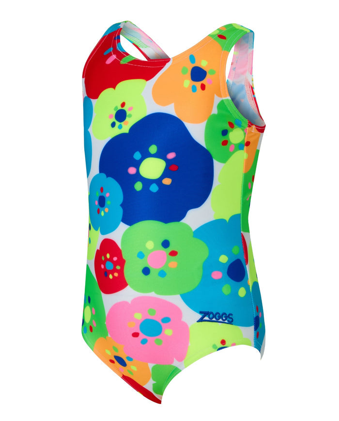 Zoggs Tots Girls Bloomie Scoopback Swimsuit - Multi