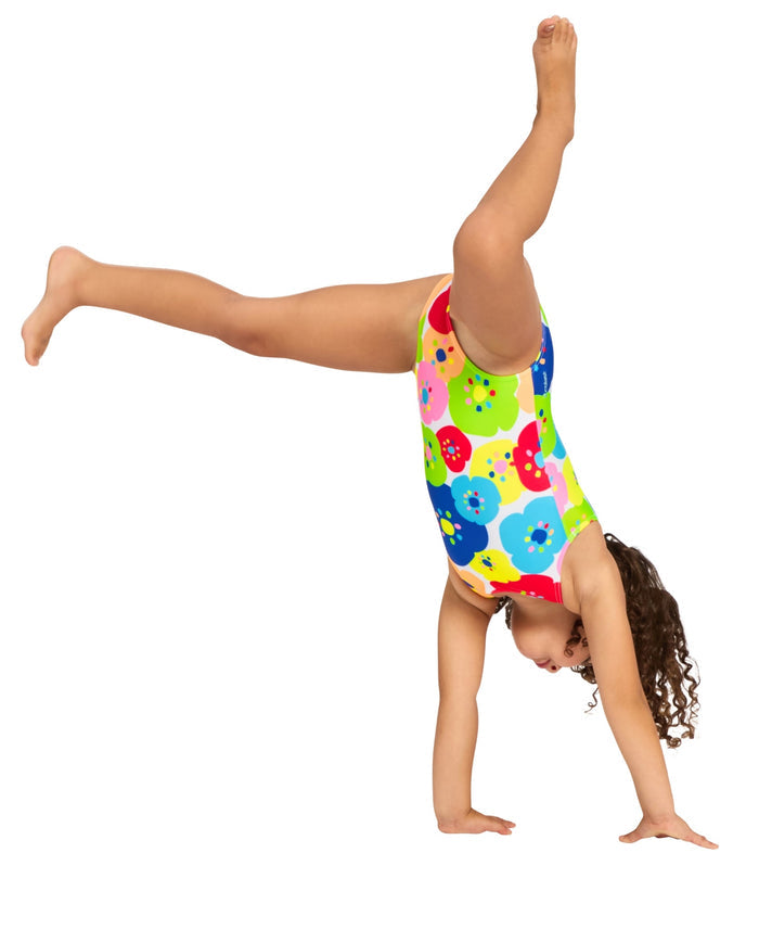 Zoggs Tots Girls Bloomie Scoopback Swimsuit - Multi
