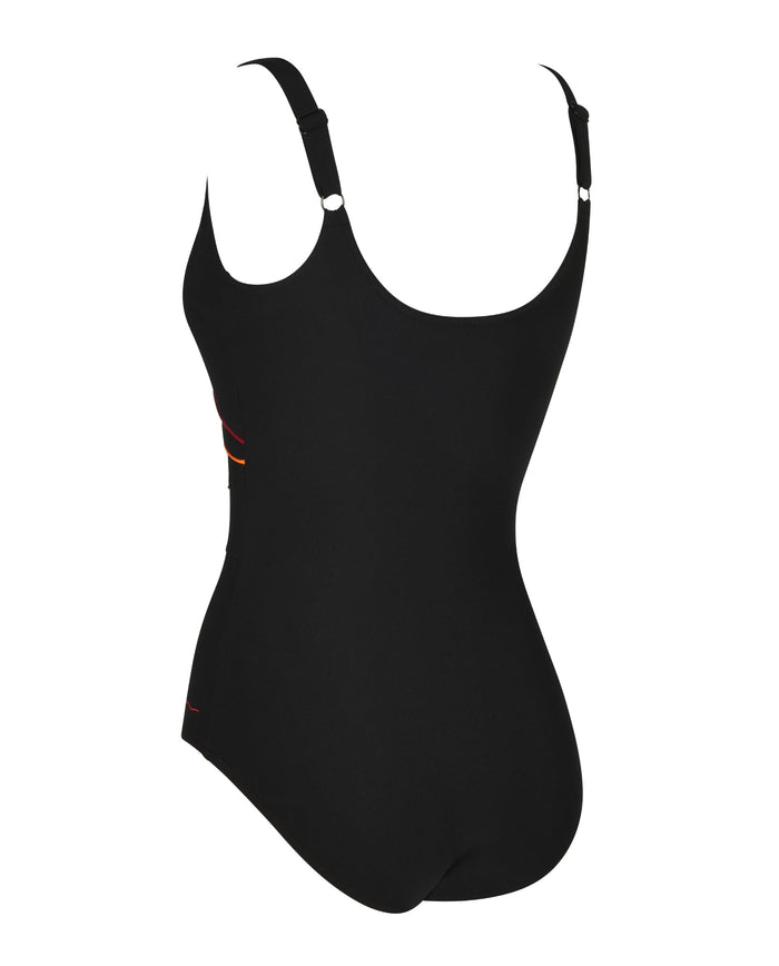 Zoggs Yuma Adjustable Macmaster Scoopback Swimsuit - Black/Multi