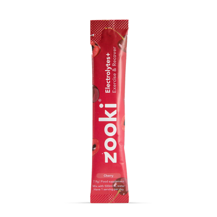 Zooki Electrolytes+ Exercise & Recover Cherry Flavour 7 Sachets