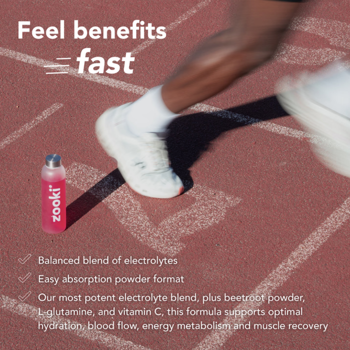 Zooki Electrolytes+ Exercise & Recover Cherry Flavour 7 Sachets
